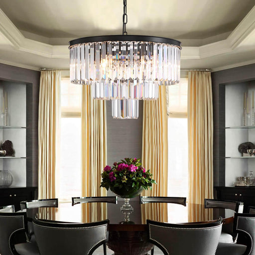 3-Tier Crystal Chandelier Lighting - Dinning Room | Feyran