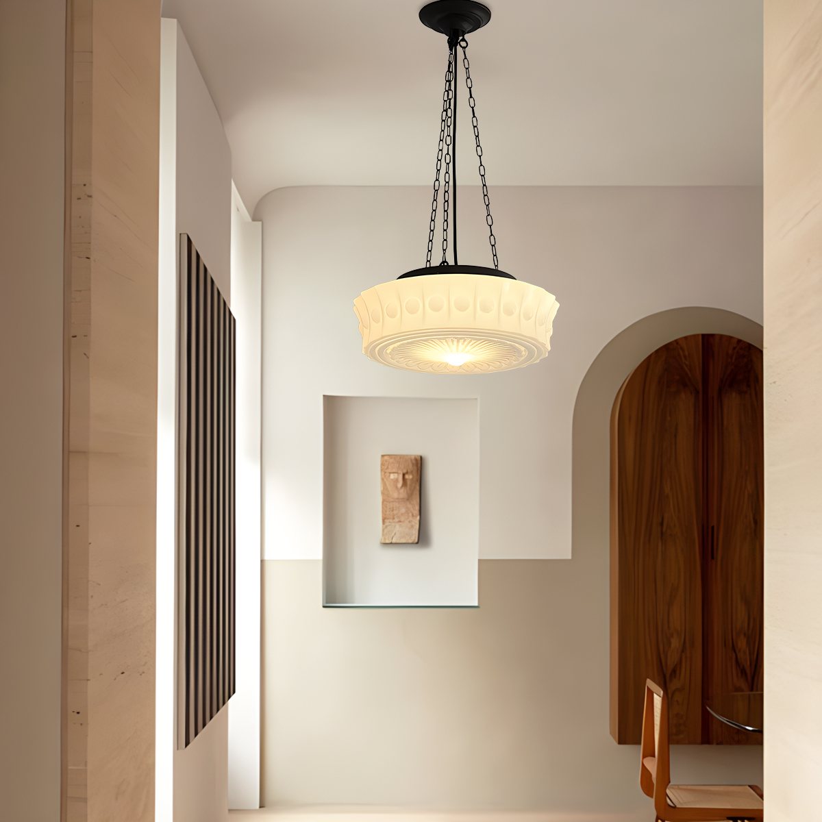 Feyran Hailie Vintage French Dome Pendant Light for Living Room
