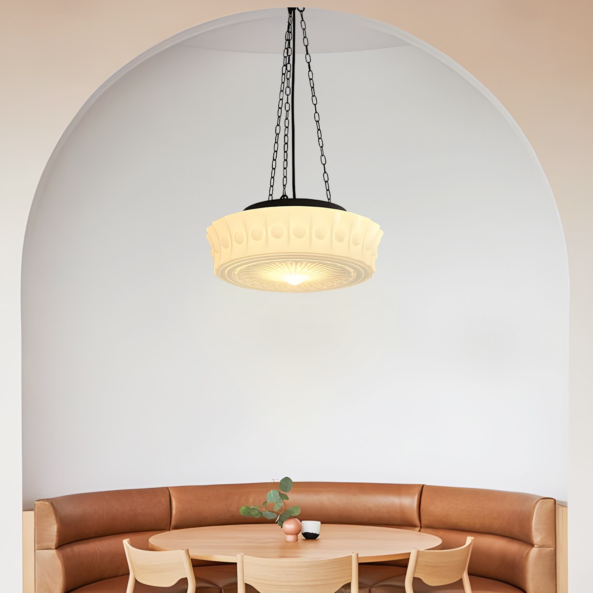 Feyran Hailie Vintage French Dome Pendant Light for Living Room