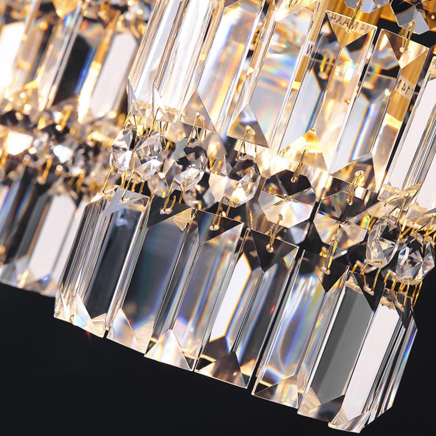 1- Light Gold Crystal Linear Pendant Light - Details | Feyran