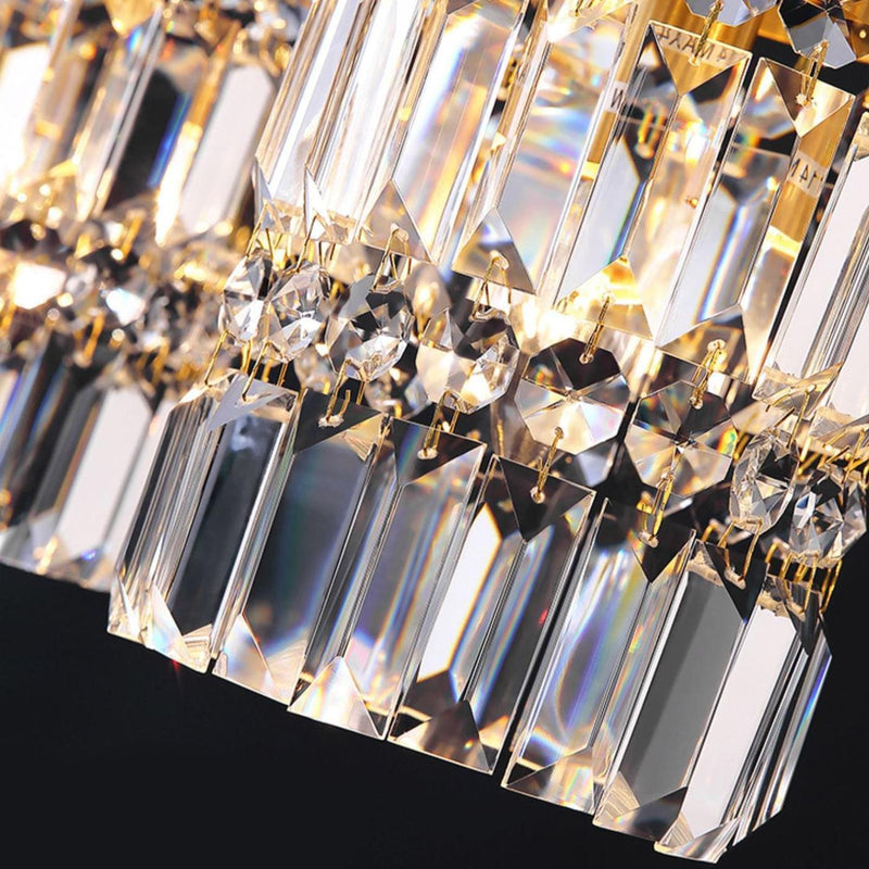 1- Light Gold Crystal Linear Pendant Light - Details | Feyran