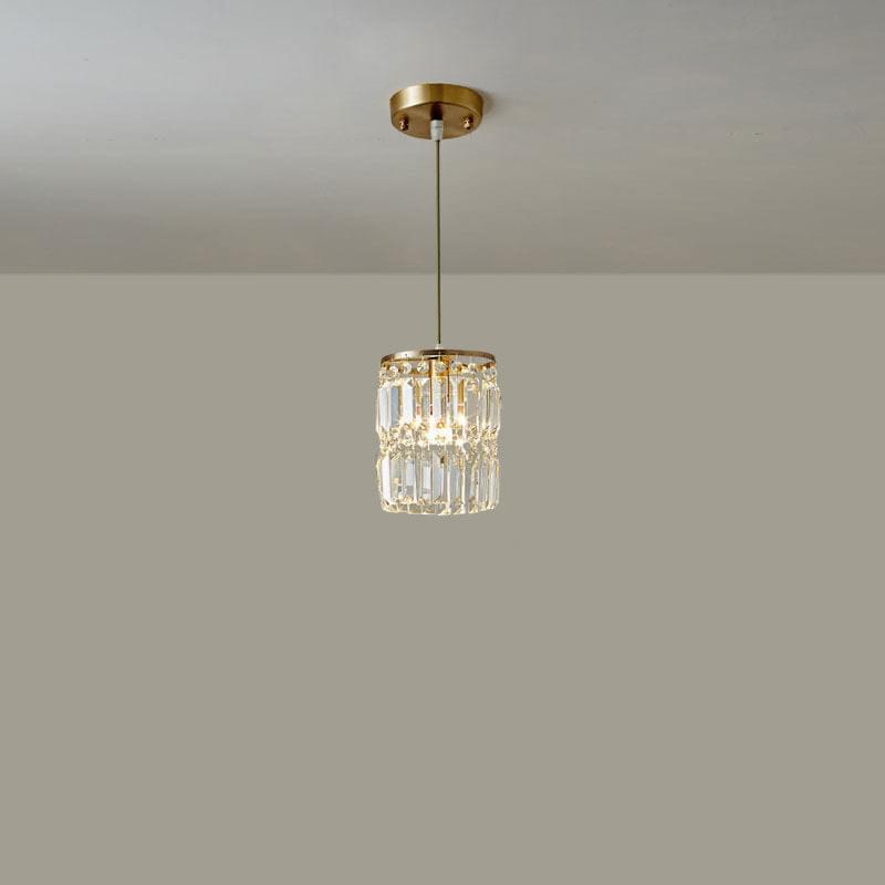 1- Light Gold Crystal Linear Pendant Light - Details | Feyran