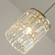 1- Light Gold Crystal Linear Pendant Light - Details | Feyran