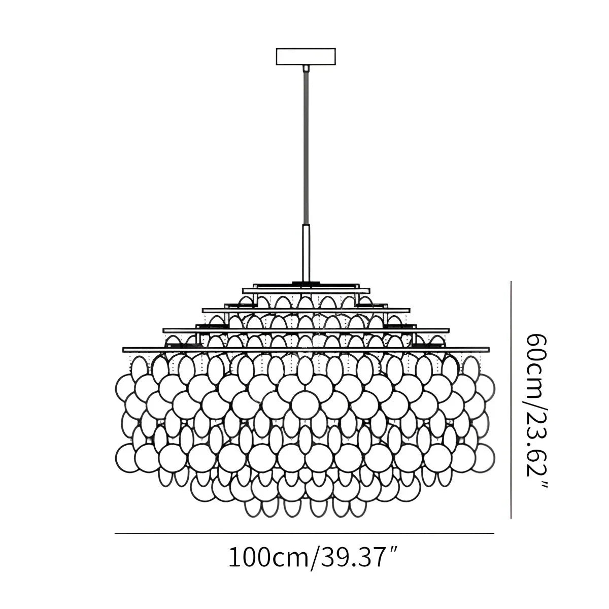Feyran Round Shell Chandelier for Bedroom Living Room