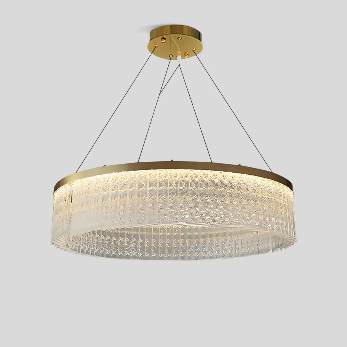 Feyran Round Halo Crystal Chandelier for Living Room