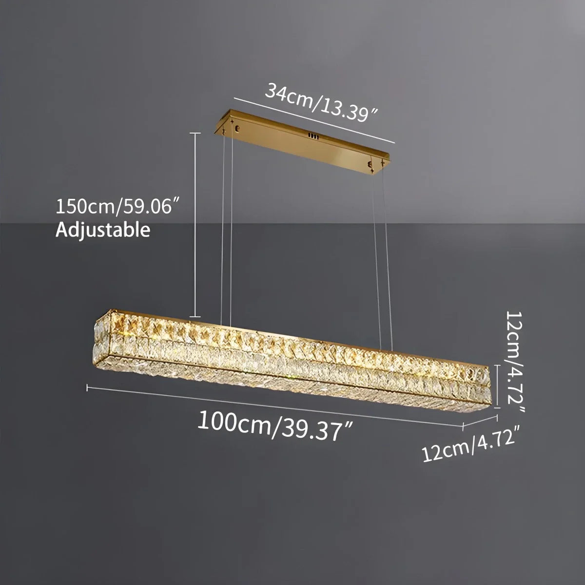 Feyran Crace Cuboid Crystal Chandelier