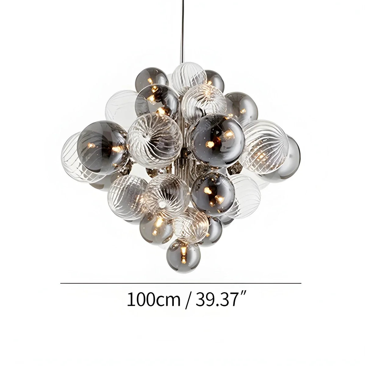 Feyran Nordic Glass Bubble Chandelier