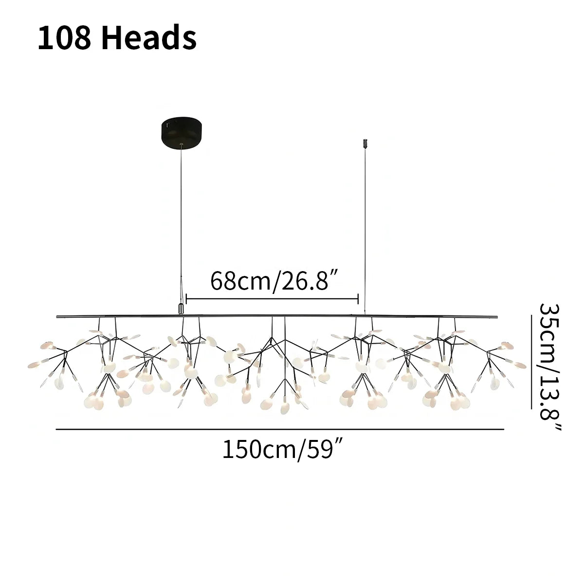 Feyran Black Firefly LED Chandelier