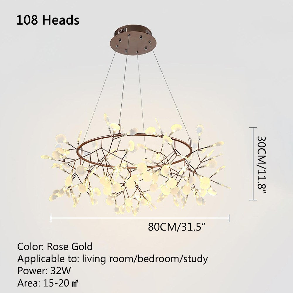 Feyran Branch Firefly Chandelier for Living Room