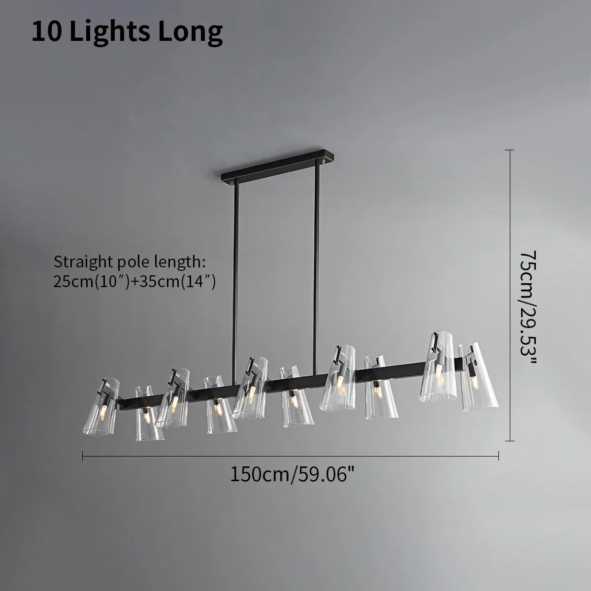 Feyran Modern All-Copper Acrylic Chandelier for Dining Room