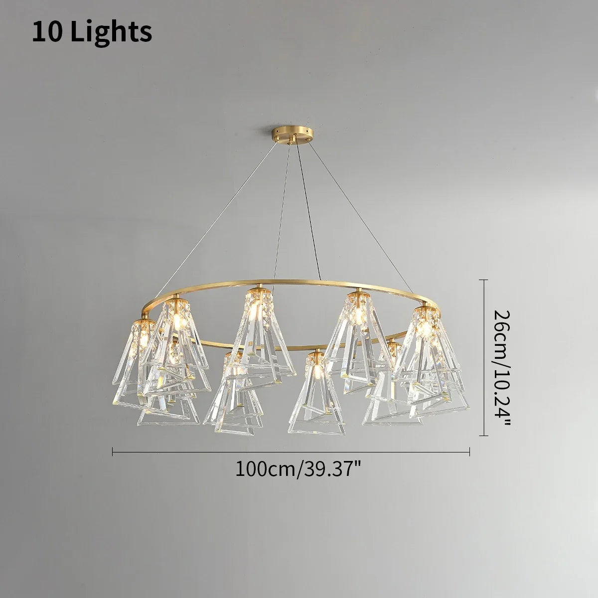 Feyran Modern Simple Crystal Chandelier for Living Room