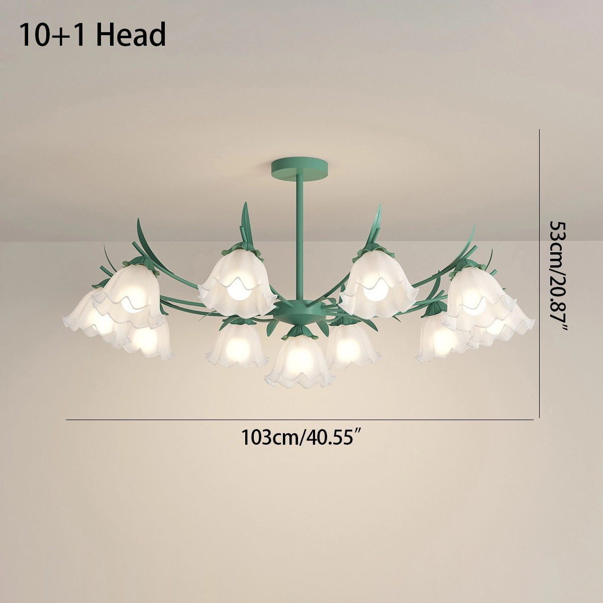 Feyran French Vintage Lily of the Valley Flower Chandelier