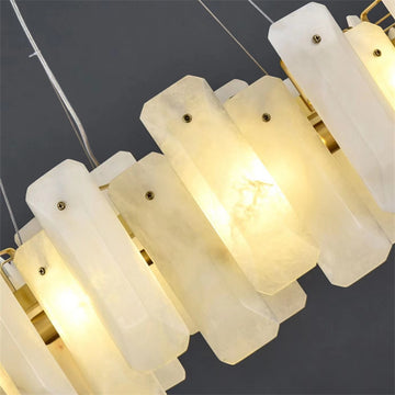 Alabaster Flake Round Chandelier 20" 23" 31" 39''D - Feyran
