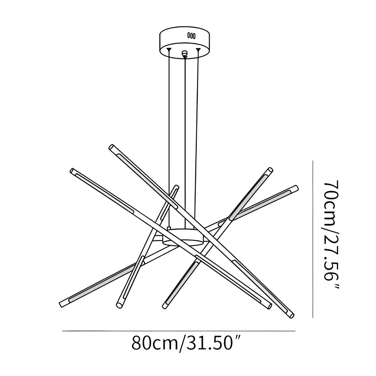 Feyran Rotatable LED Chandelier for Living Room