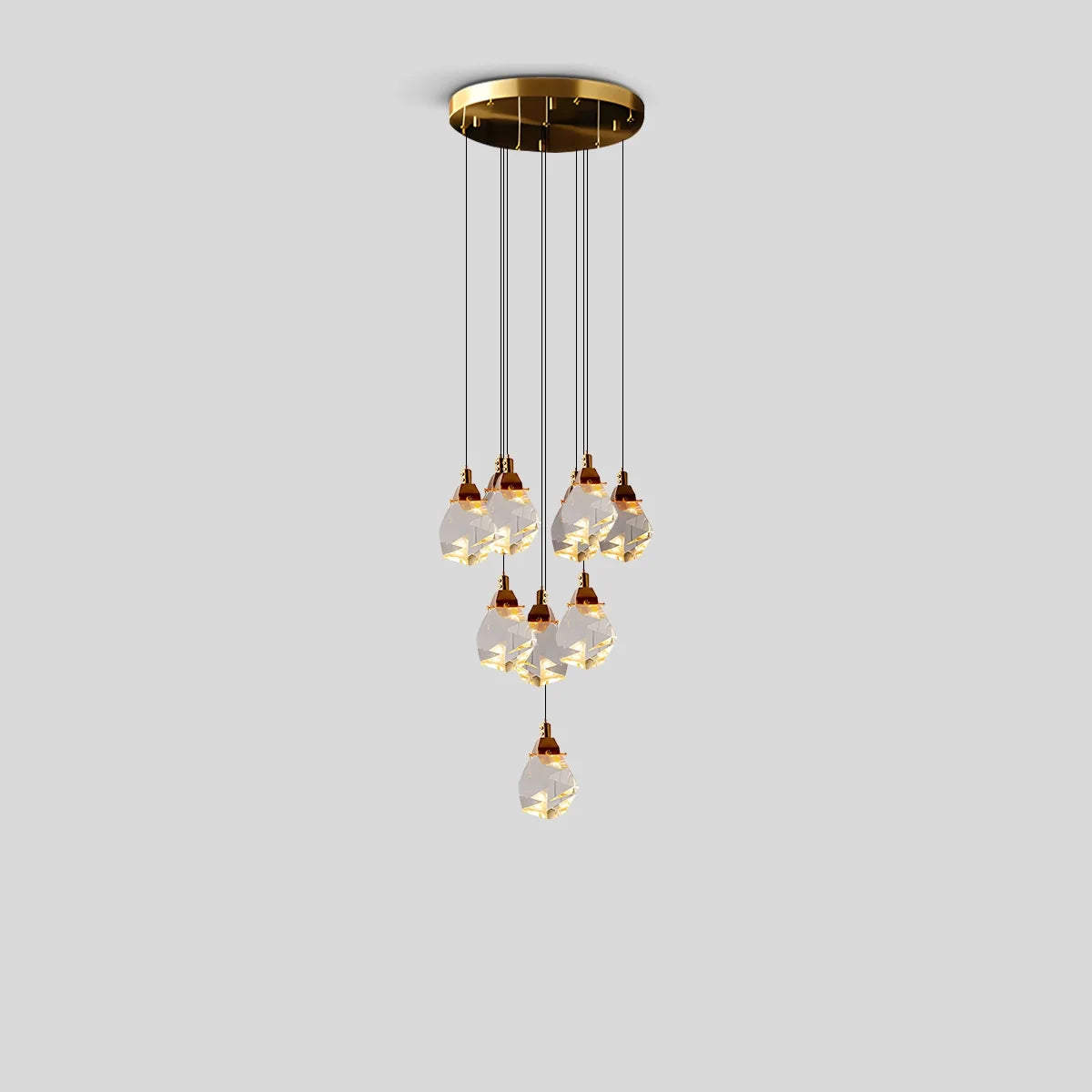 Feyran Rock Crystal Rain Chandelier for Living Room