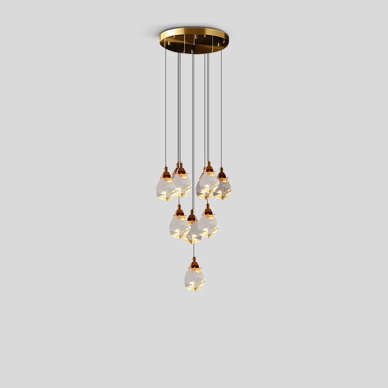 Feyran Rock Crystal Rain Chandelier for Living Room