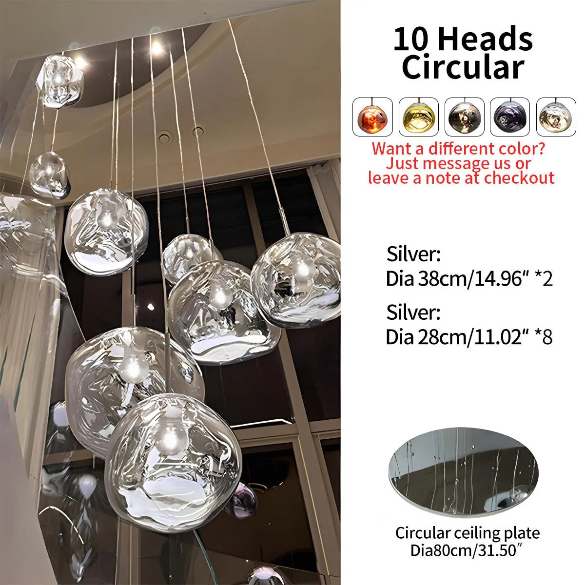 Feyran Large Lava Chandelier Customization