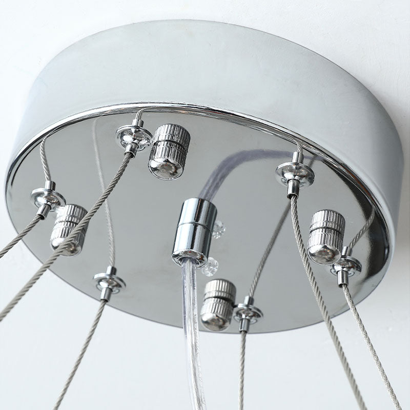 Double Irregularity Ring Dimmable LED Chandelier - Cannopy Detail | Feyran