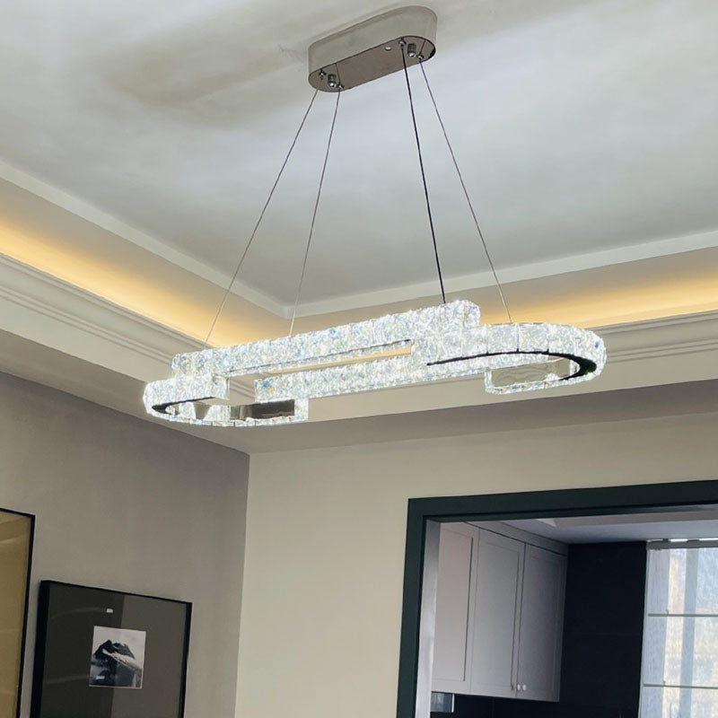 One Ring Oval Dimmable LED Chandelier - Cold Light | Feyran