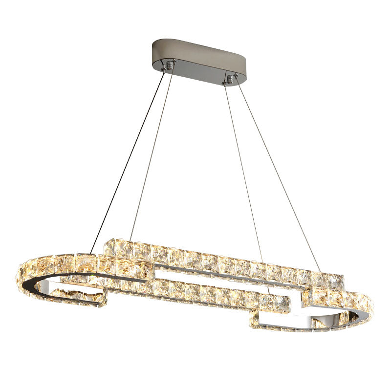 One Ring Oval Dimmable LED Chandelier - WarmLight | Feyran