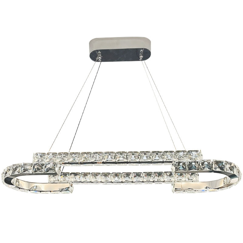 One Ring Oval Dimmable LED Chandelier - Cold Light | Feyran