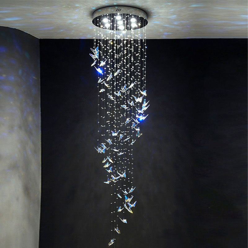 Butterfly Shape Crystal Chandelier - Ceiling Light | Feyran