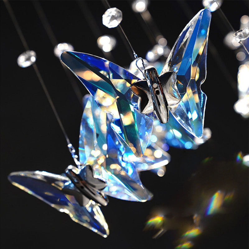 Butterfly Shape Crystal Chandelier - Ceiling Light - Crystal Detail | Feyran