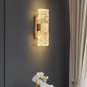 Gold Ripple Crystal Wall Sconce - Bedroom | Feyran