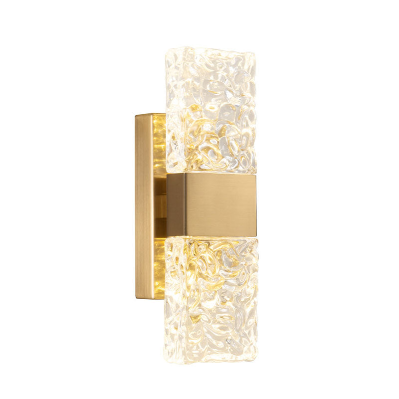 Gold Ripple Crystal Wall Sconce | Feyran
