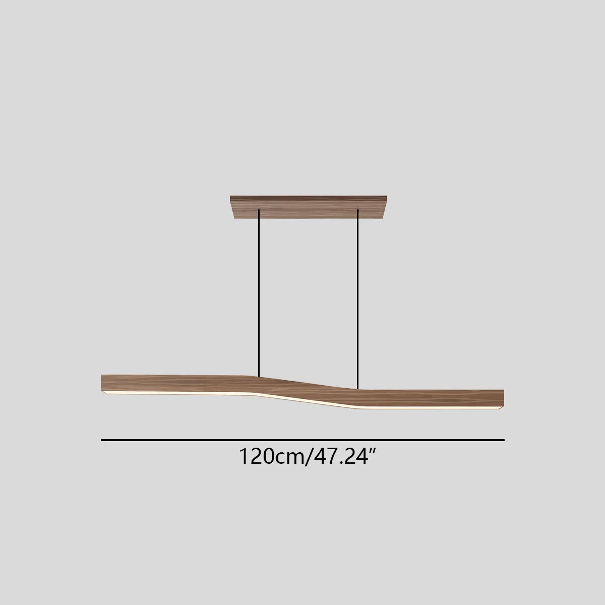 Feyran Woodgrain Linear Pendant Light for Kitchen