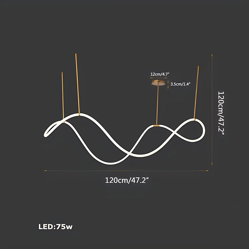 Feyran Modern Long Hose Led Pendant Light for Dining Room