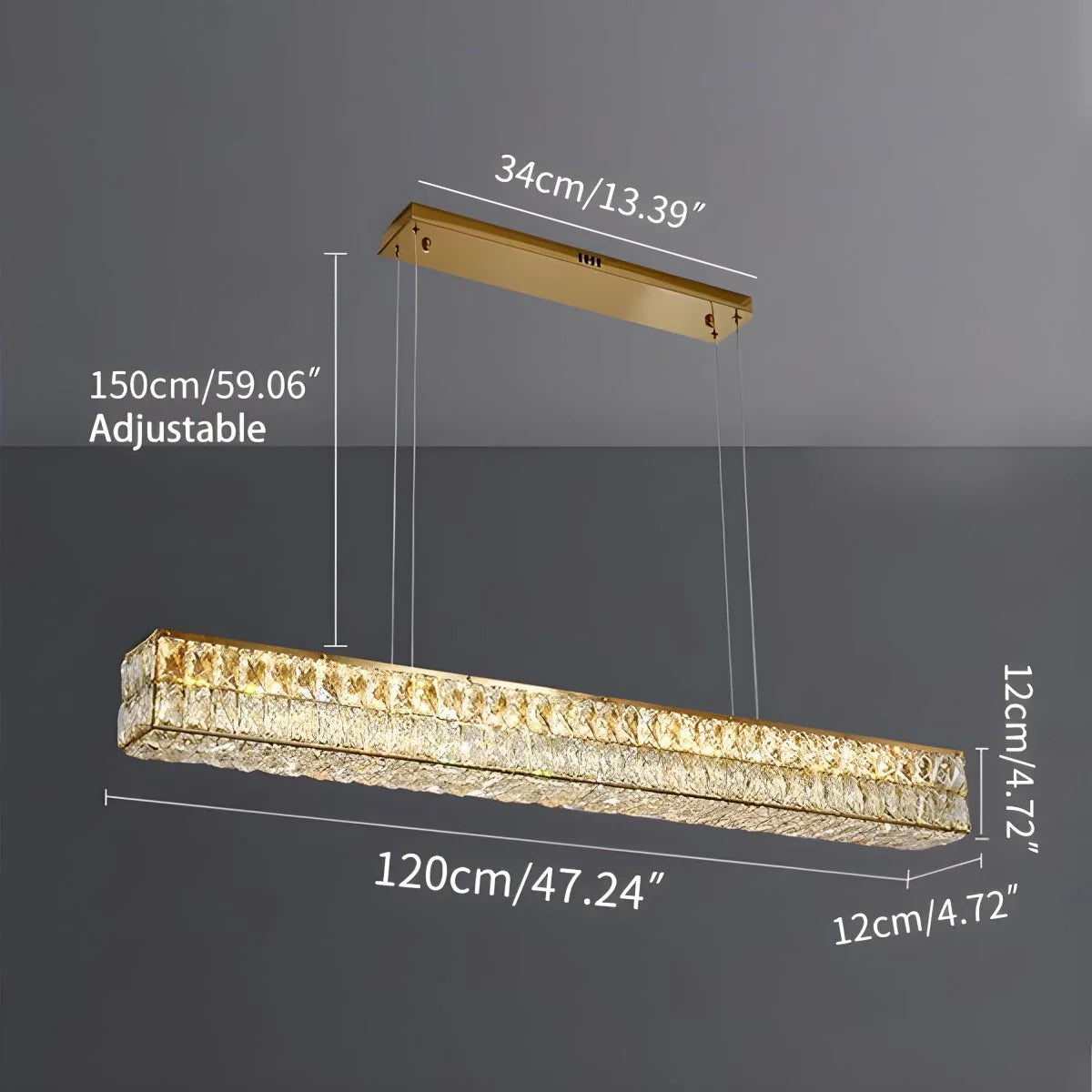 Feyran Crace Cuboid Crystal Chandelier