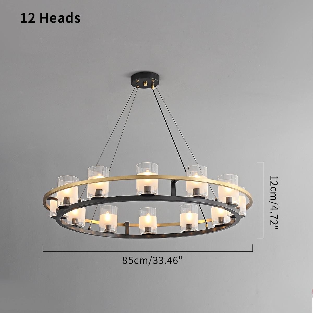 Feyran Nordic Art Simulation Candle Glass Chandelier