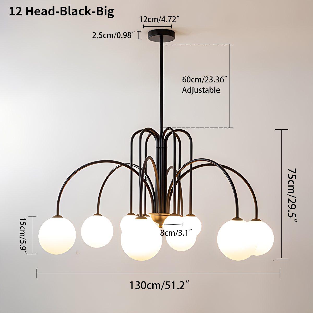 Feyran Avi Double Layer Glass Chandelier