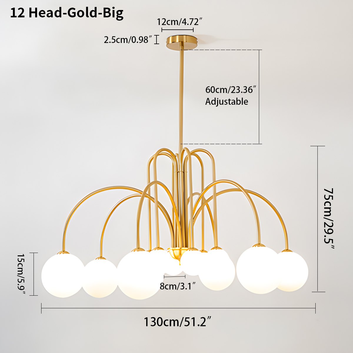 Feyran Avi Double Layer Glass Chandelier