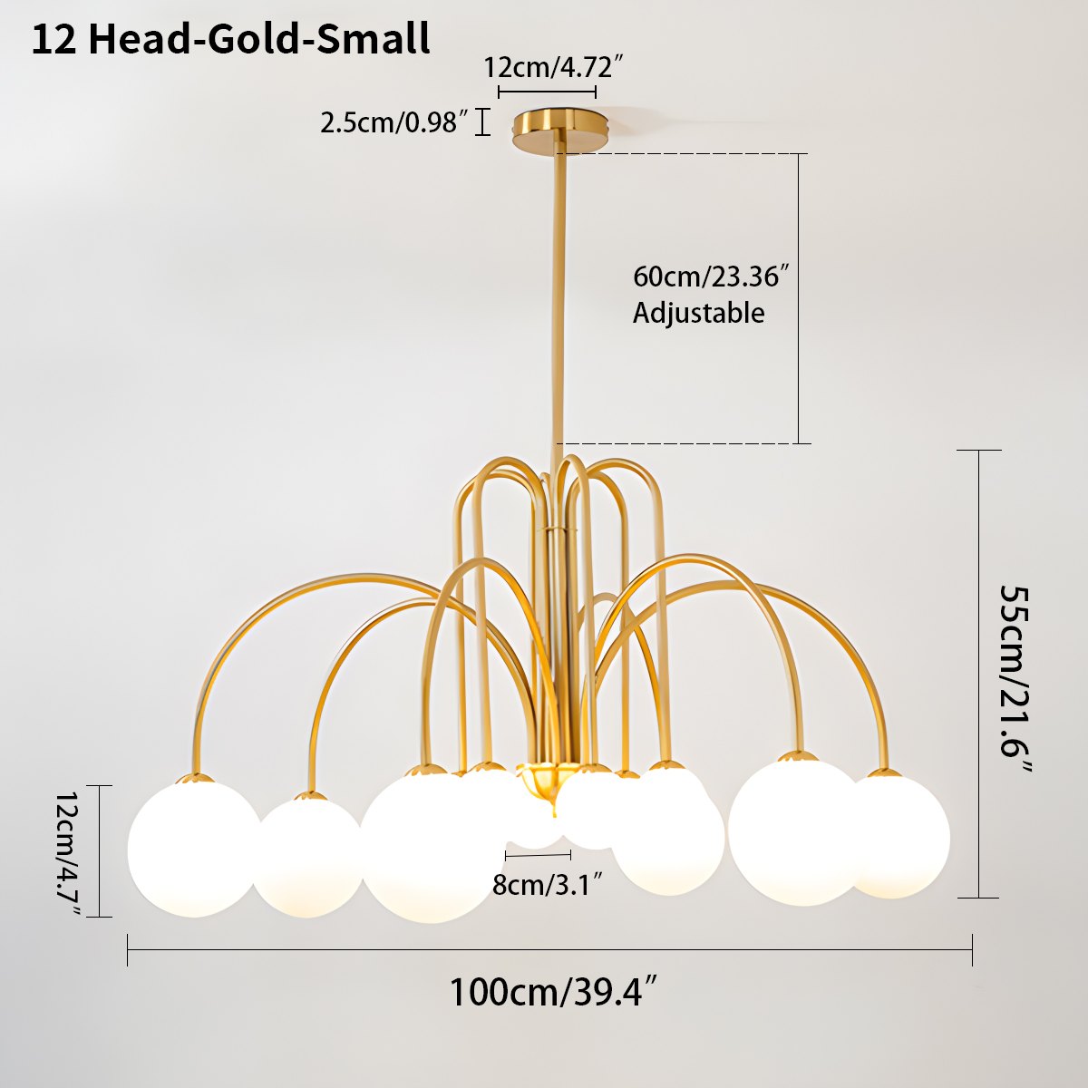 Feyran Avi Double Layer Glass Chandelier