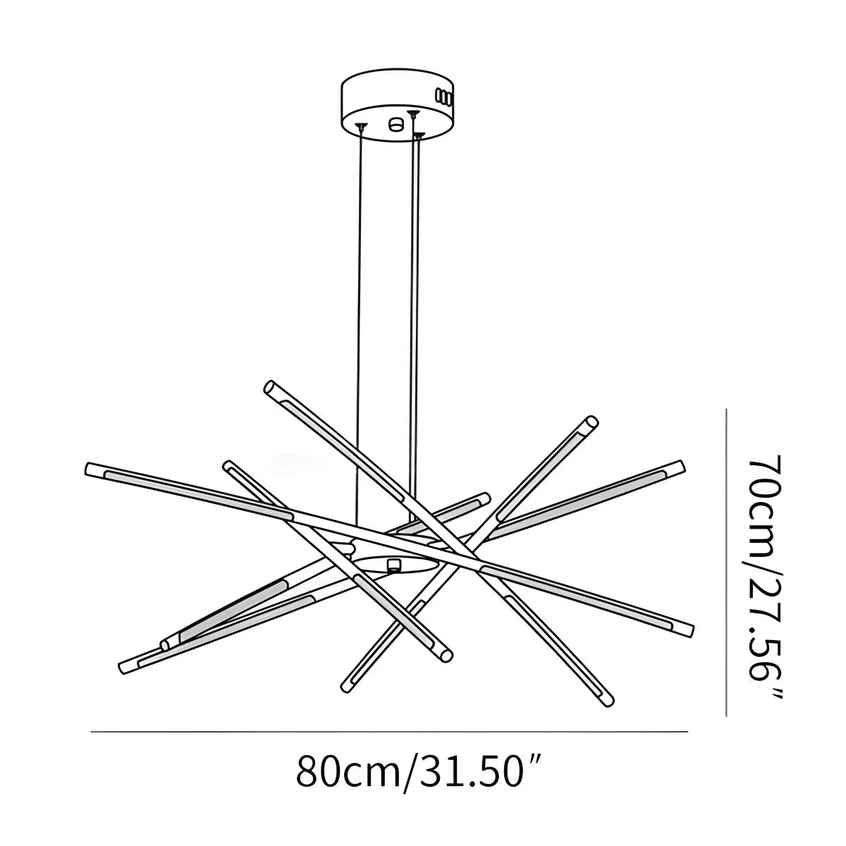 Feyran Rotatable LED Chandelier for Living Room