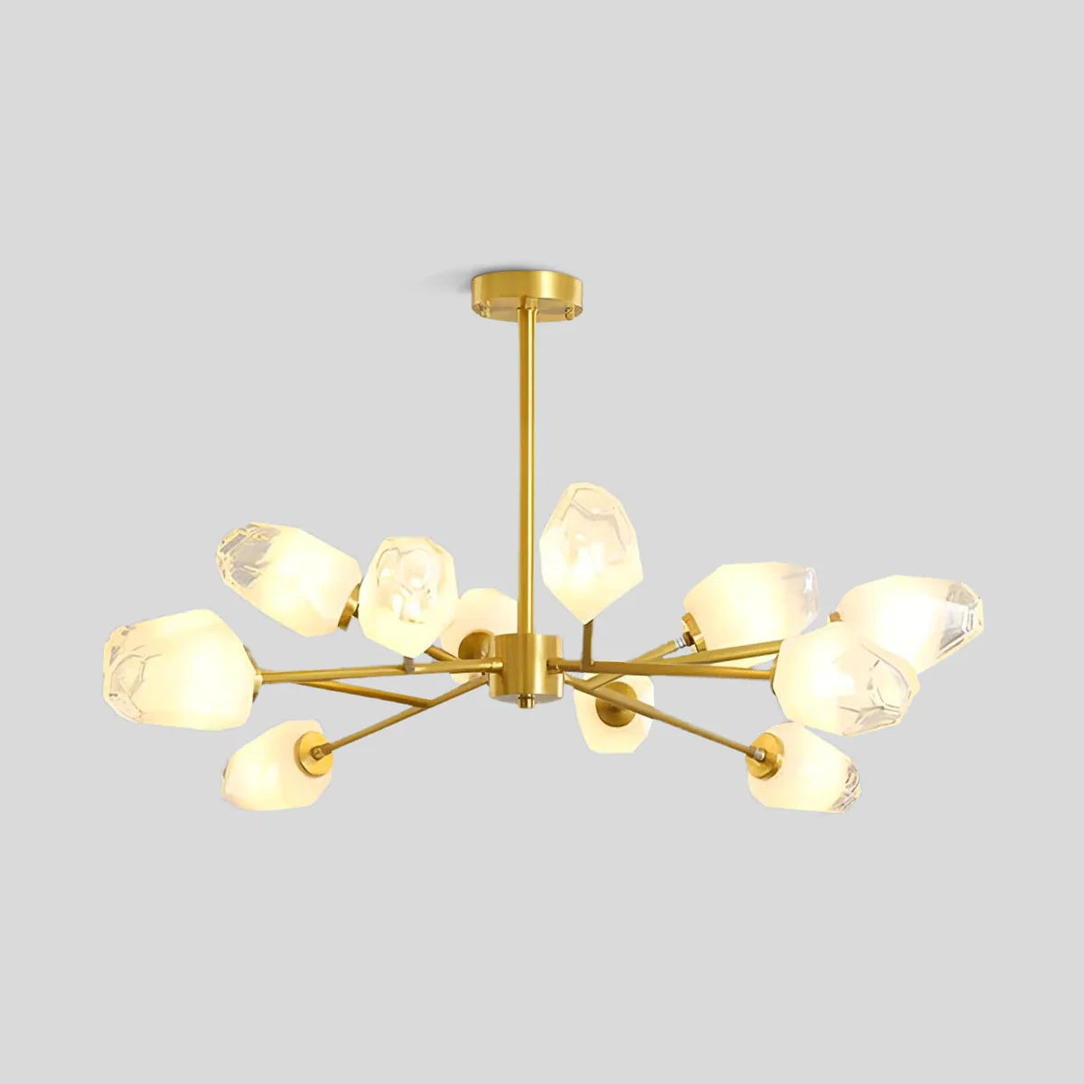 Feyran Crystal Bud Copper Chandelier for Living Room