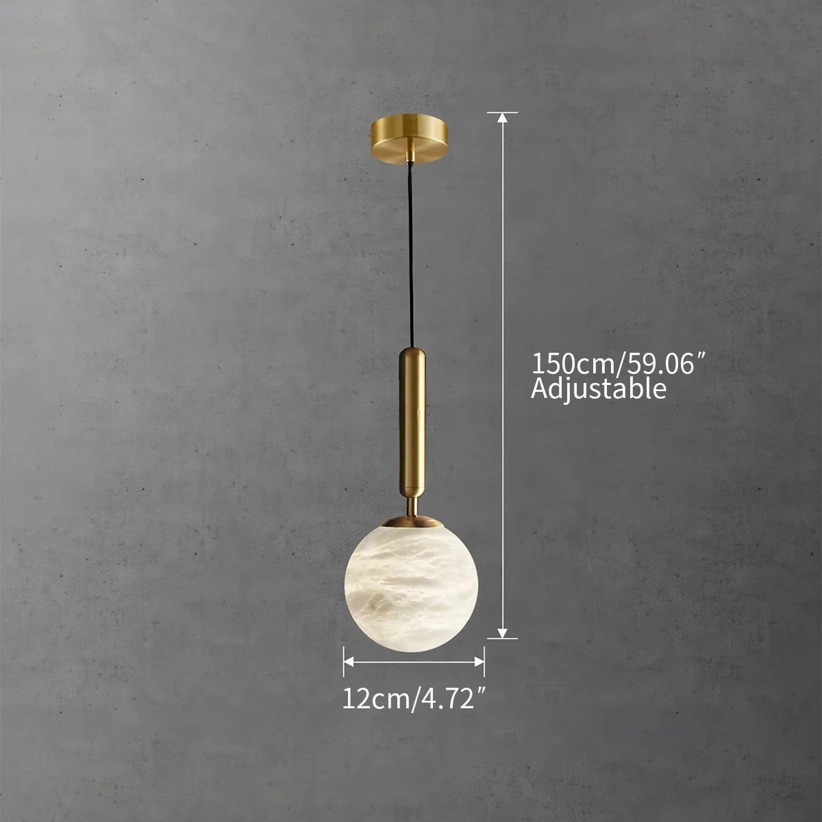 Feyran Modern Globe Spanish Alabaster Pendant Light