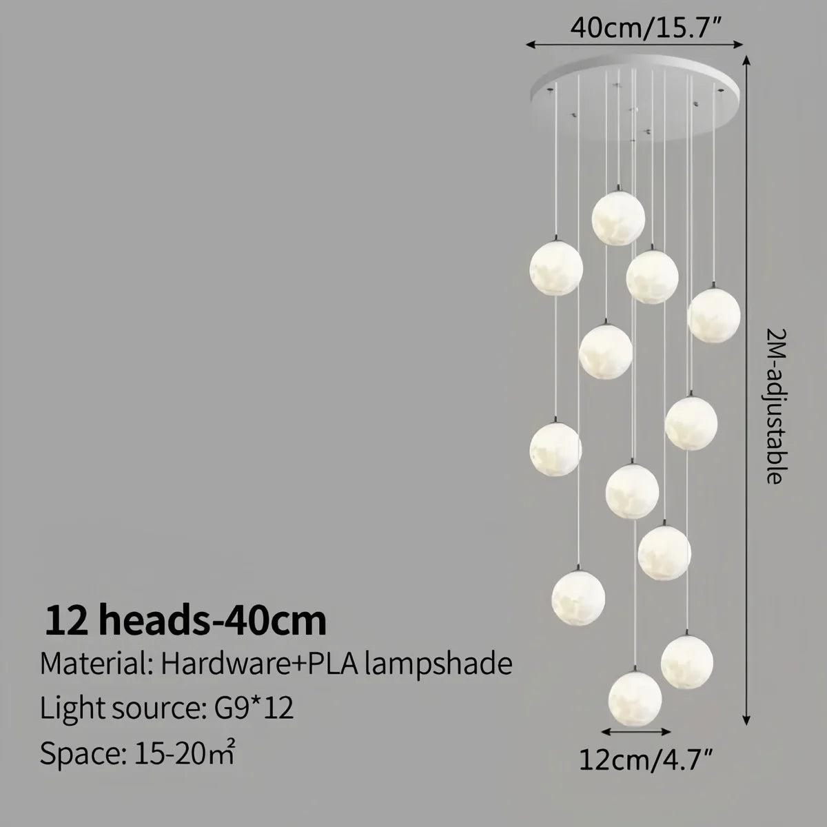 Feyran Modern Attic 3D Moon Celestial Chandelier