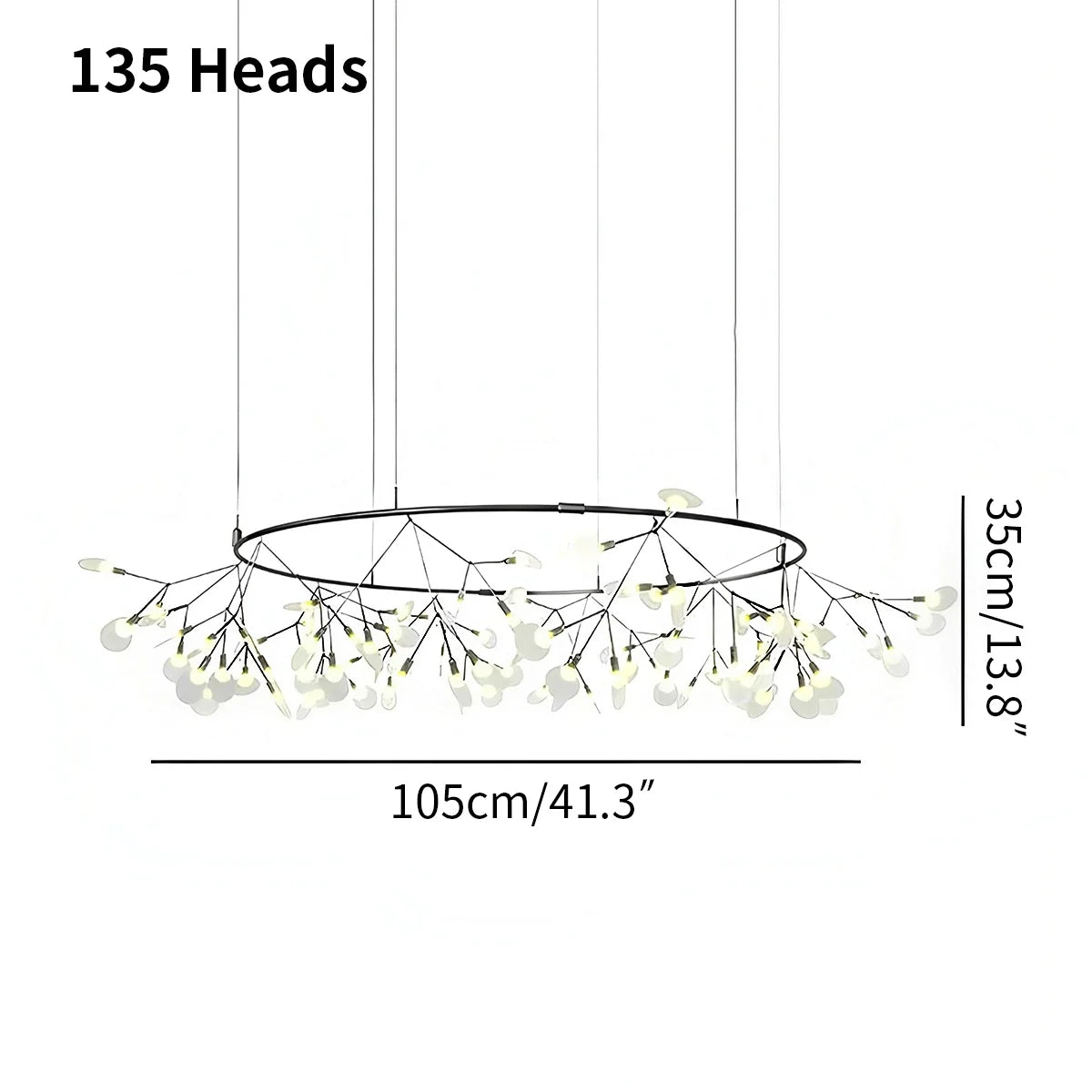 Feyran Black Firefly LED Chandelier