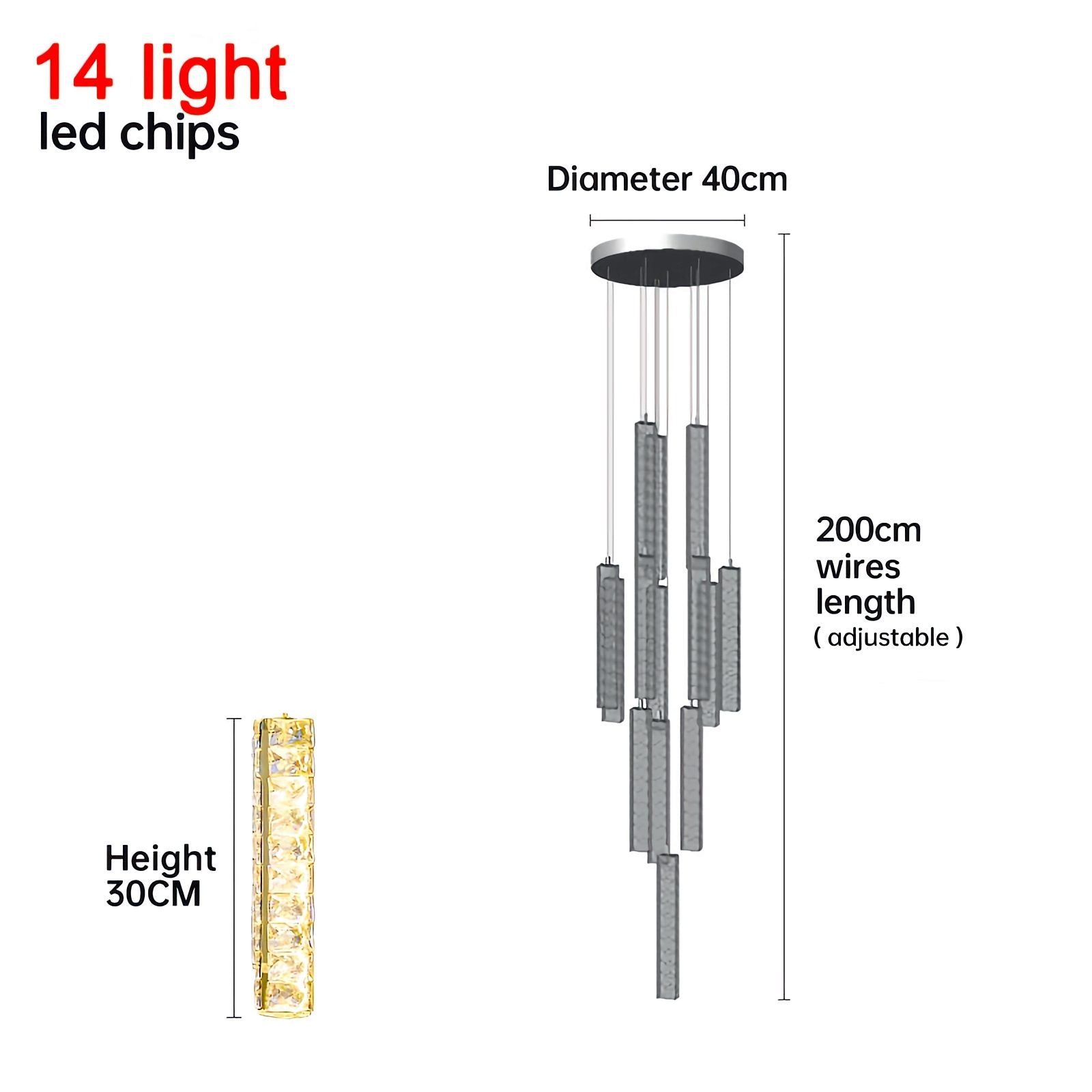 Feyran Nordic Crystal LED Chandelier