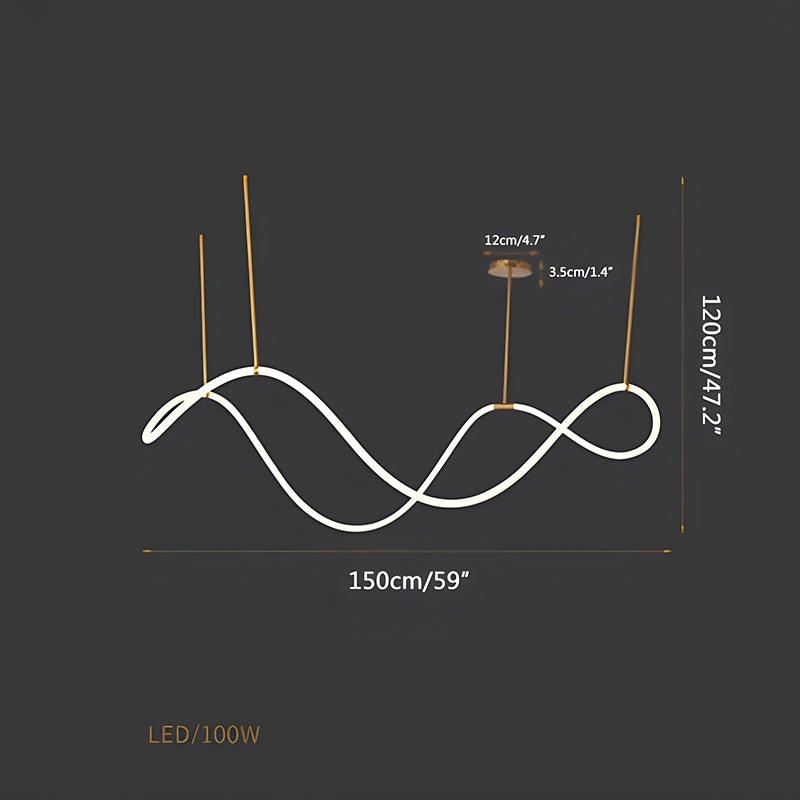Feyran Modern Long Hose Led Pendant Light for Dining Room