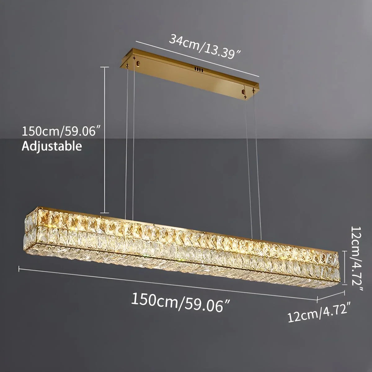 Feyran Crace Cuboid Crystal Chandelier