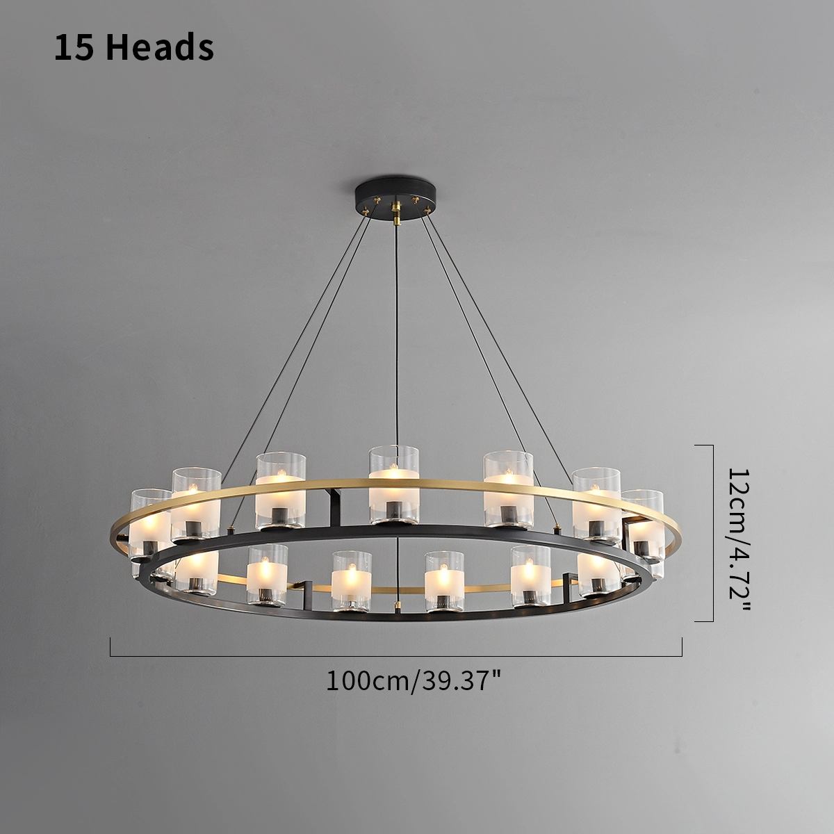 Feyran Nordic Art Simulation Candle Glass Chandelier