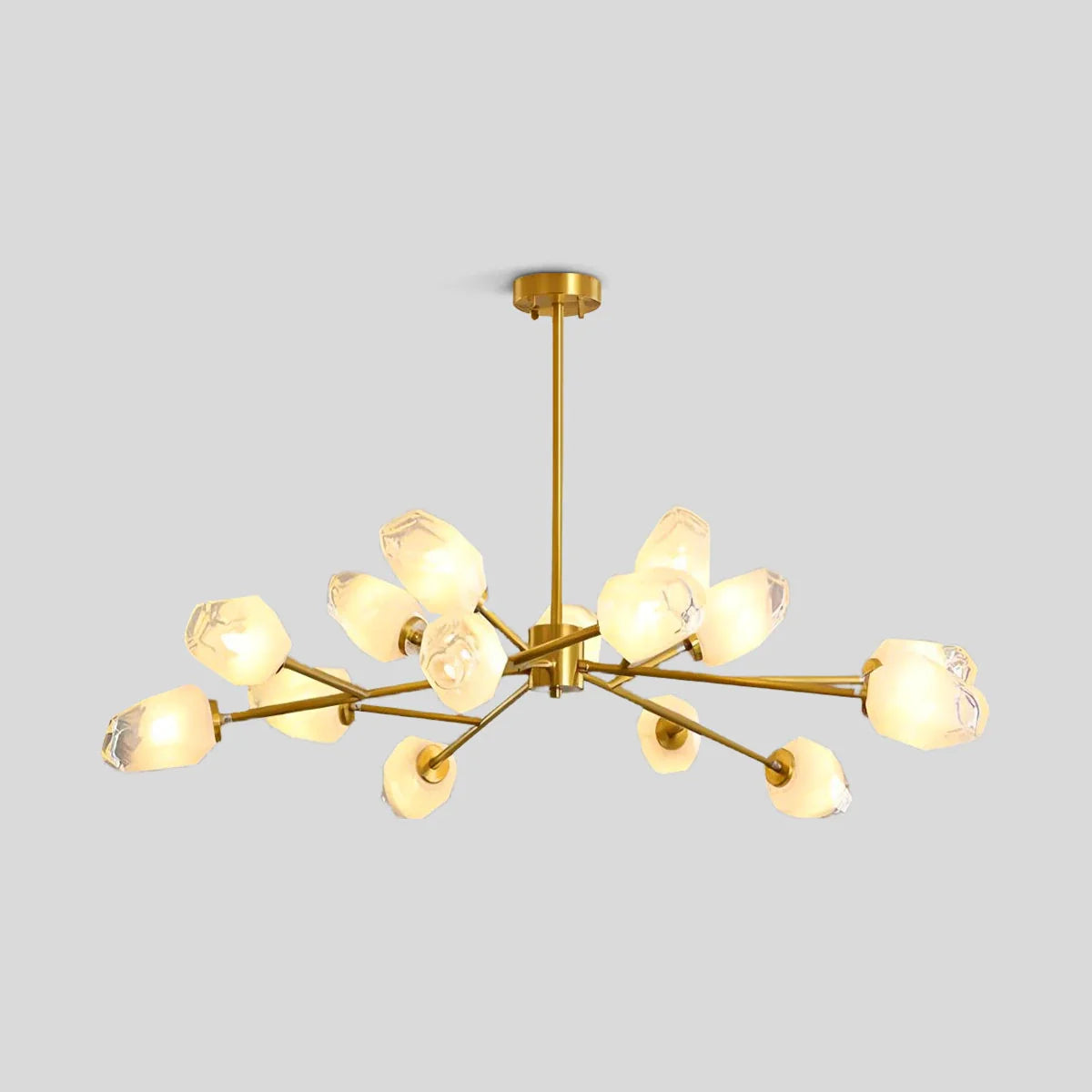 Feyran Crystal Bud Copper Chandelier for Living Room