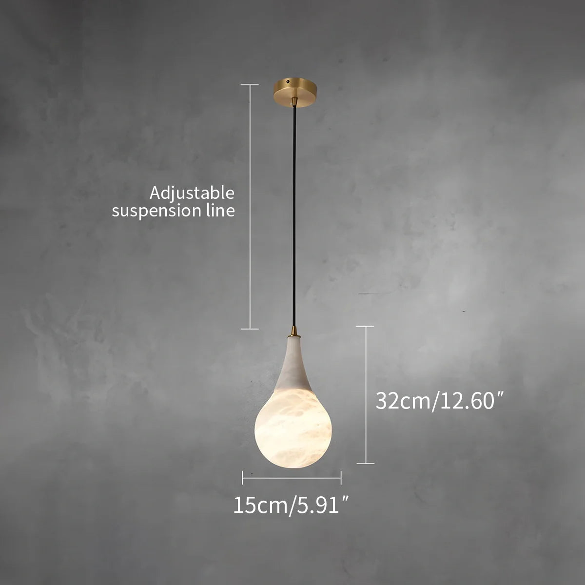 Feyran Creative Waterdrop Spanish Alabaster Pendant Light