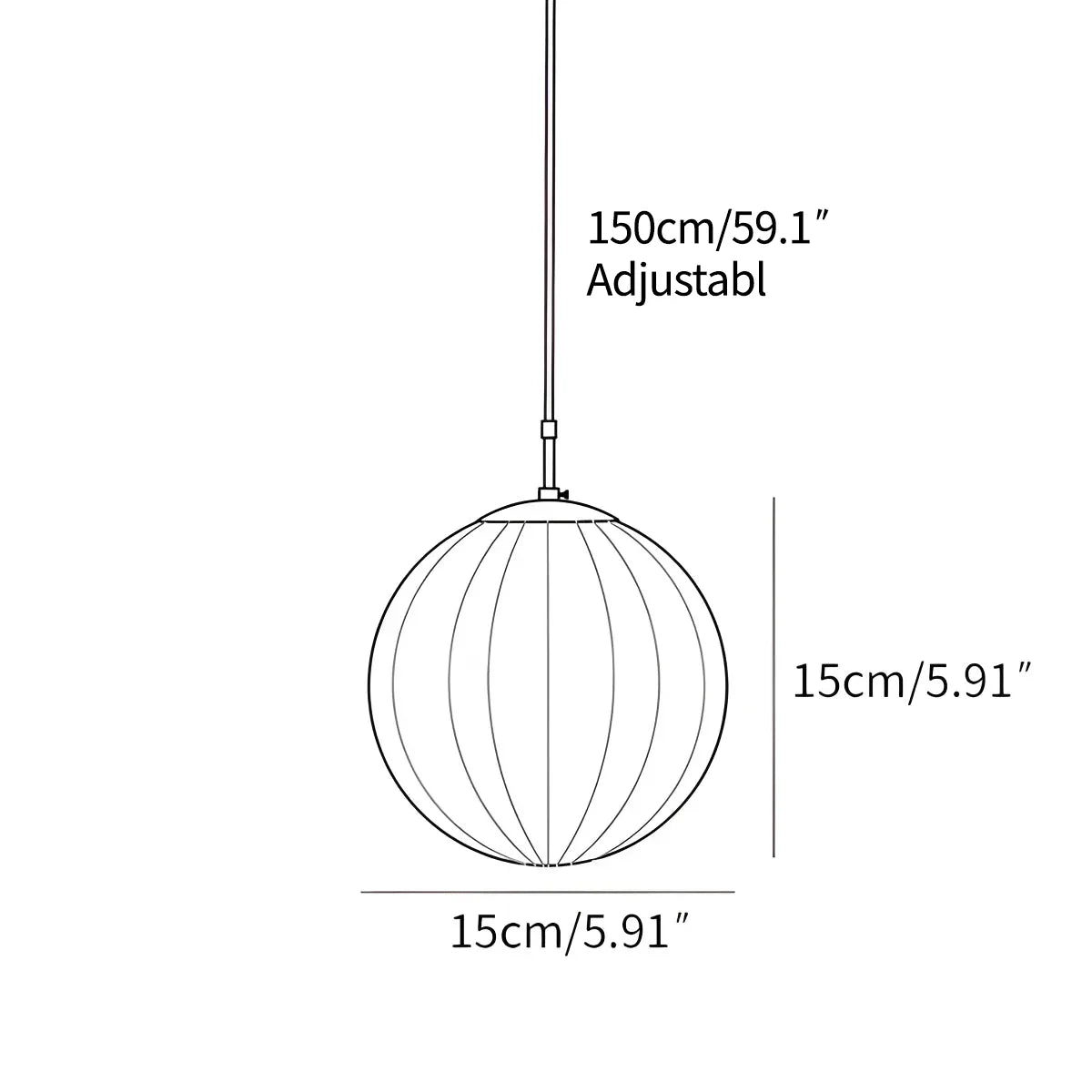 Feyran Modern Nordic Water Pattern Glass Ball Pendant Light