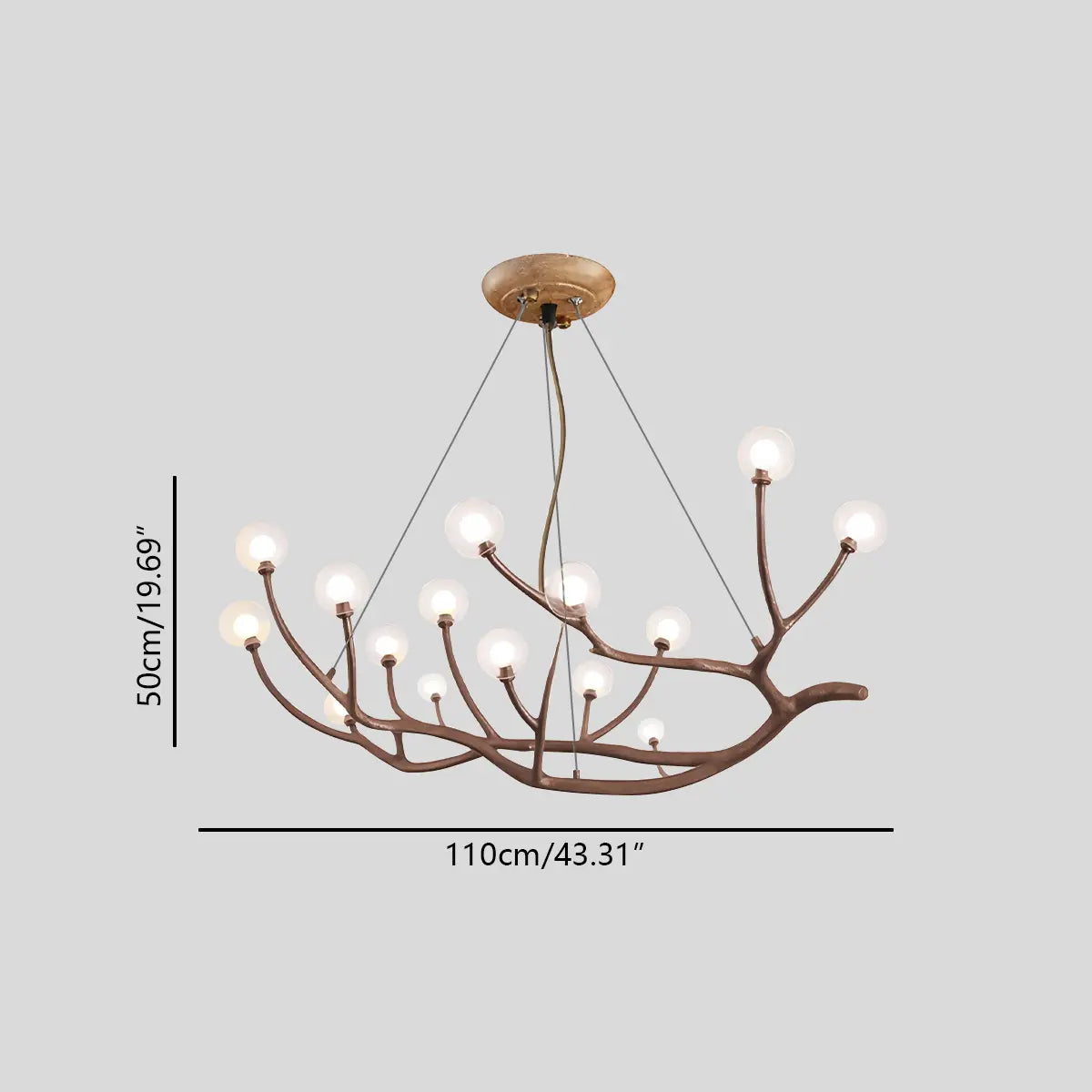 Feyran Arvore Branch Glass Chandelier for Dining Room