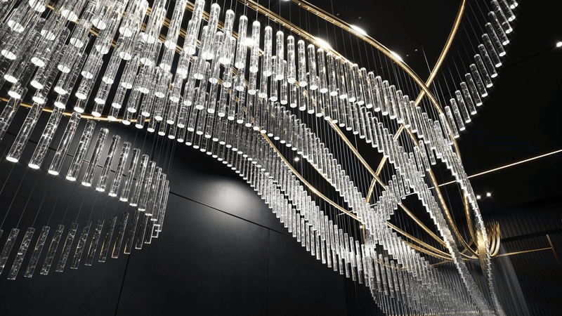 Rivella Cascade Fringe Crystal Chandelier
